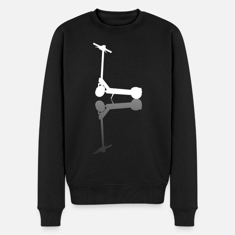 E Scooter Elektro Roller - Männer Premium Bio Pullover - Schwarz