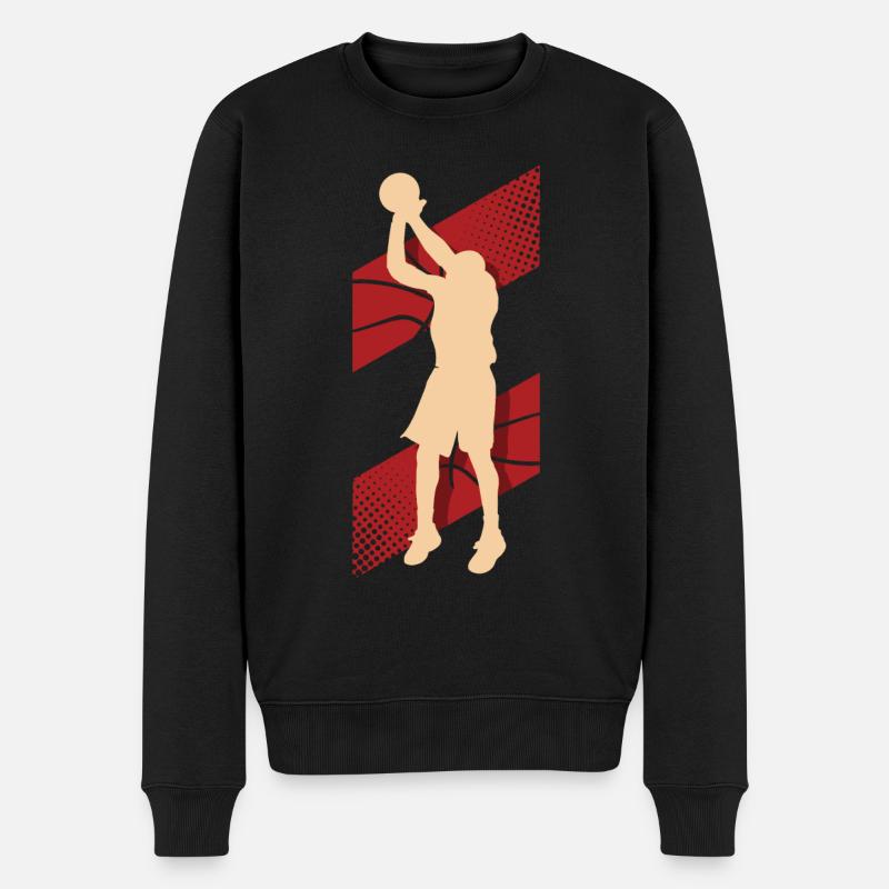 Joueur de basket-ball - Pull Premium bio Homme - noir
