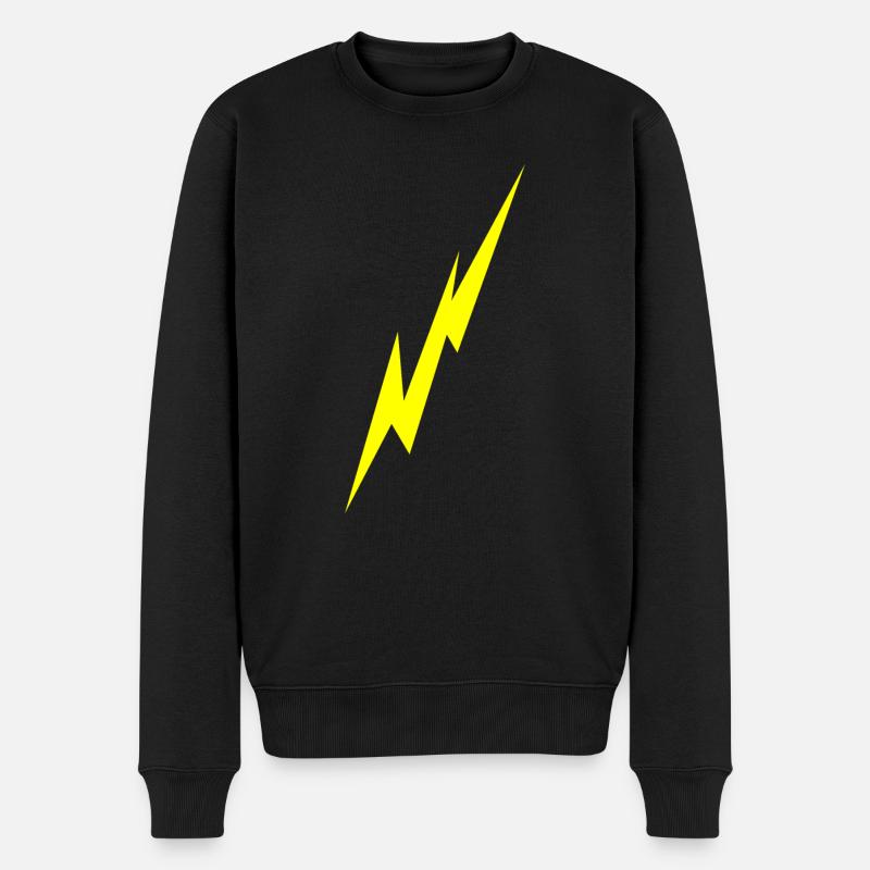 Blitz - Männer Premium Bio Pullover - Schwarz