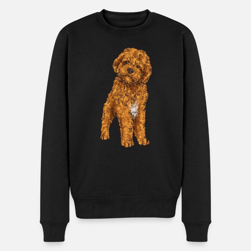Cavapoo Capoodle Cavoodle Dog Gift - Men's Premium Organic Jumper - black