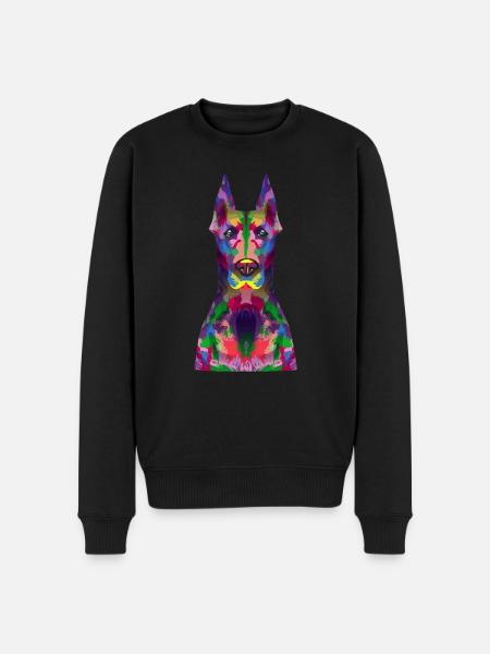 Doberman Pinscher Dog Dobie - Men's Premium Organic Jumper - black
