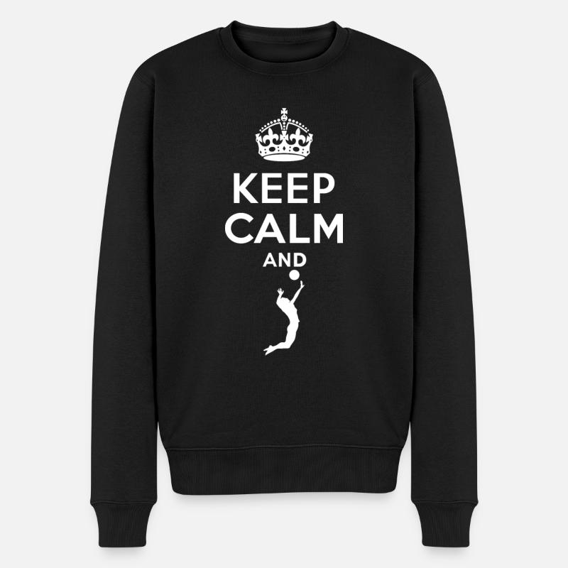 Keep Calm - Volleyball - Pull Premium bio Homme - noir
