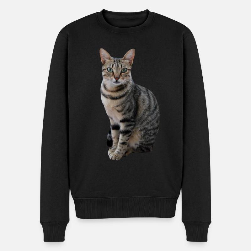 Katze Kätzchen Katzenshirt Katzen T-shirt Geschenk - Männer Premium Bio Pullover - Schwarz