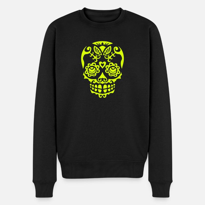 tete mort mexicaine skull dead mexique 1 - Pull Premium bio Homme - noir
