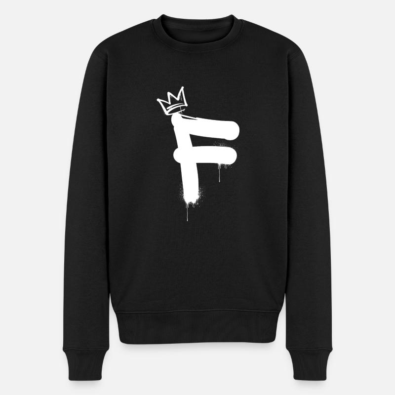 F - Männer Premium Bio Pullover - Schwarz