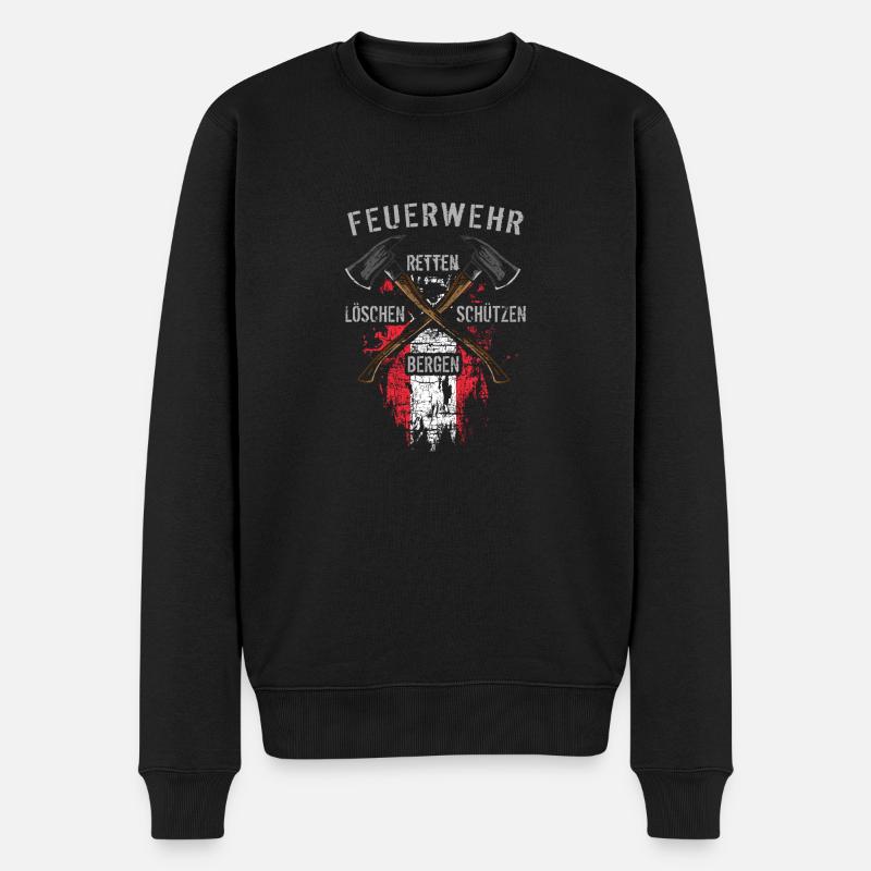 Retten Löschen Bergen Schützen - Männer Premium Bio Pullover - Schwarz