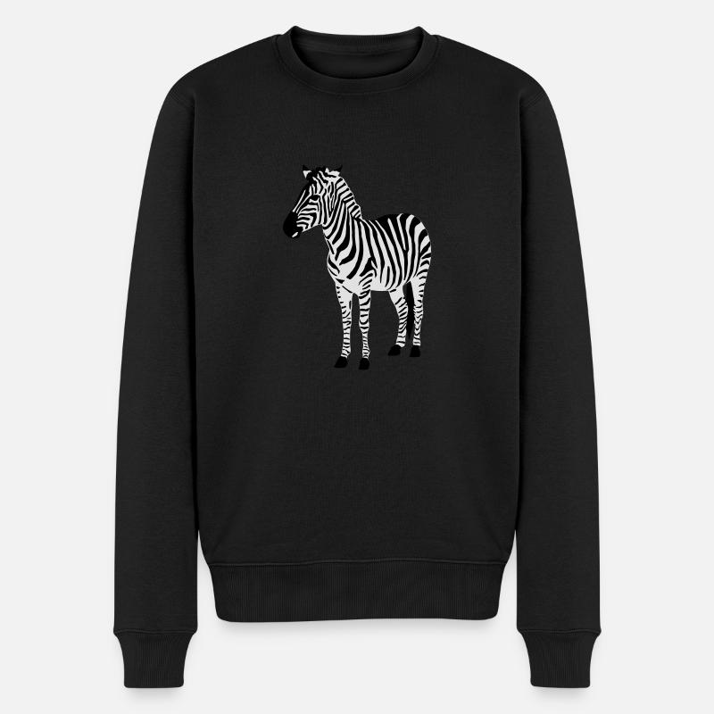 Zebra - Ekologisk premiumtröja herr - svart