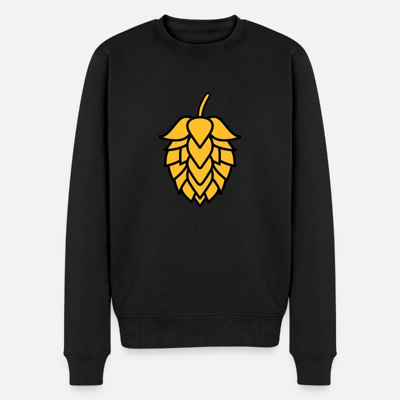 Hopfen Motiv/ Designer - Männer Premium Bio Pullover - Schwarz