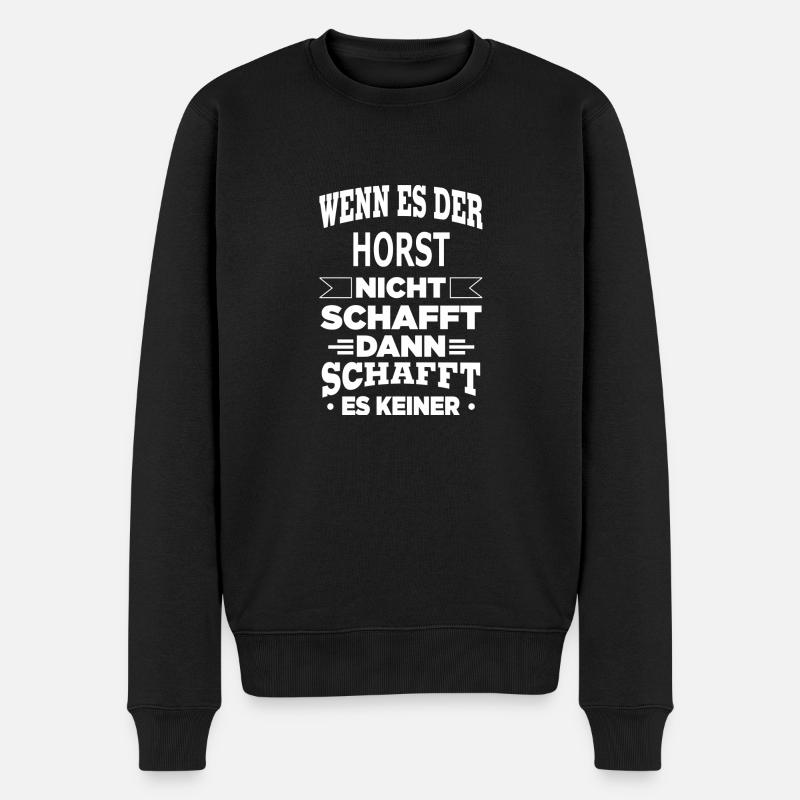 HORST - Männer Premium Bio Pullover - Schwarz