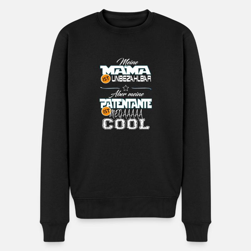 Patentante mega cool - Männer Premium Bio Pullover - Schwarz