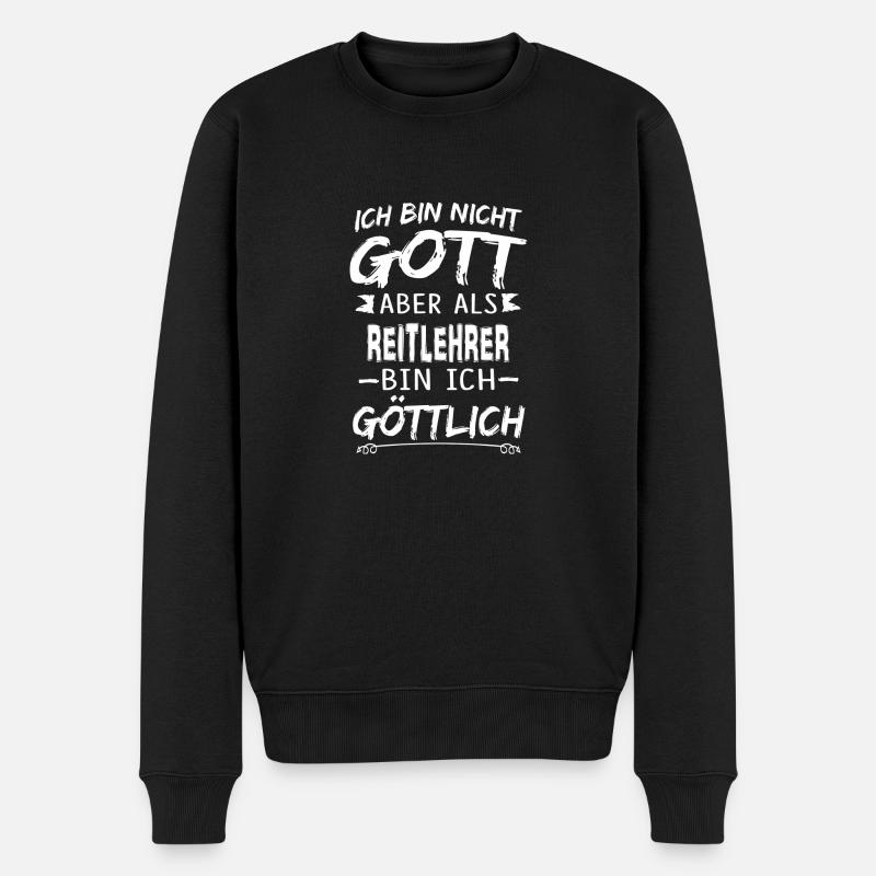 REITLEHRER - Männer Premium Bio Pullover - Schwarz