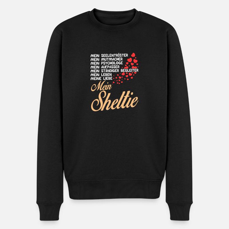 Sheltie - Mein - Männer Premium Bio Pullover - Schwarz