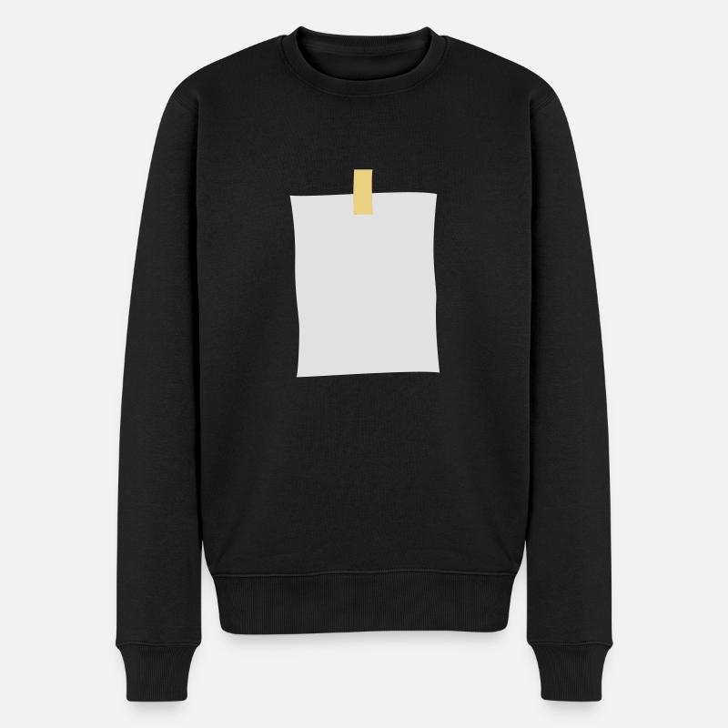 post_it_note - Männer Premium Bio Pullover - Schwarz