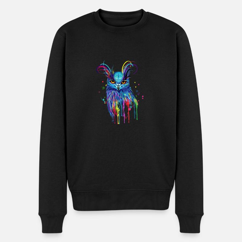 CHOUETTE HIBOU - Männer Premium Bio Pullover - Schwarz
