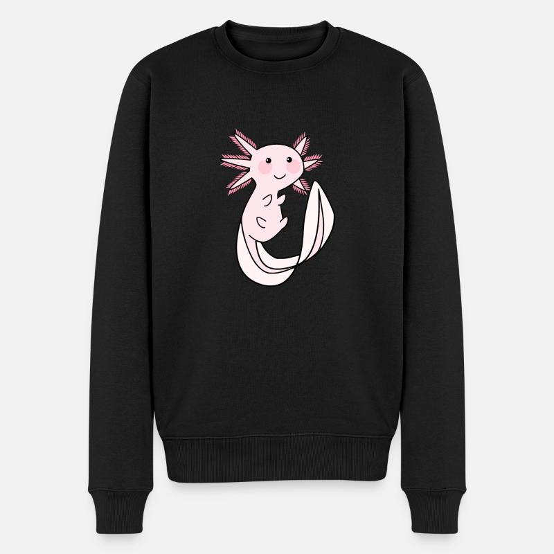 Axolotl Kawaii - Pull Premium bio Homme - noir