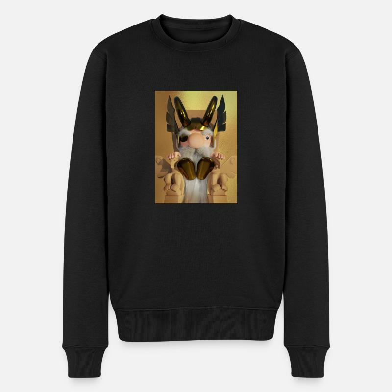 XList Wikingergott Odin - Männer Premium Bio Pullover - Schwarz