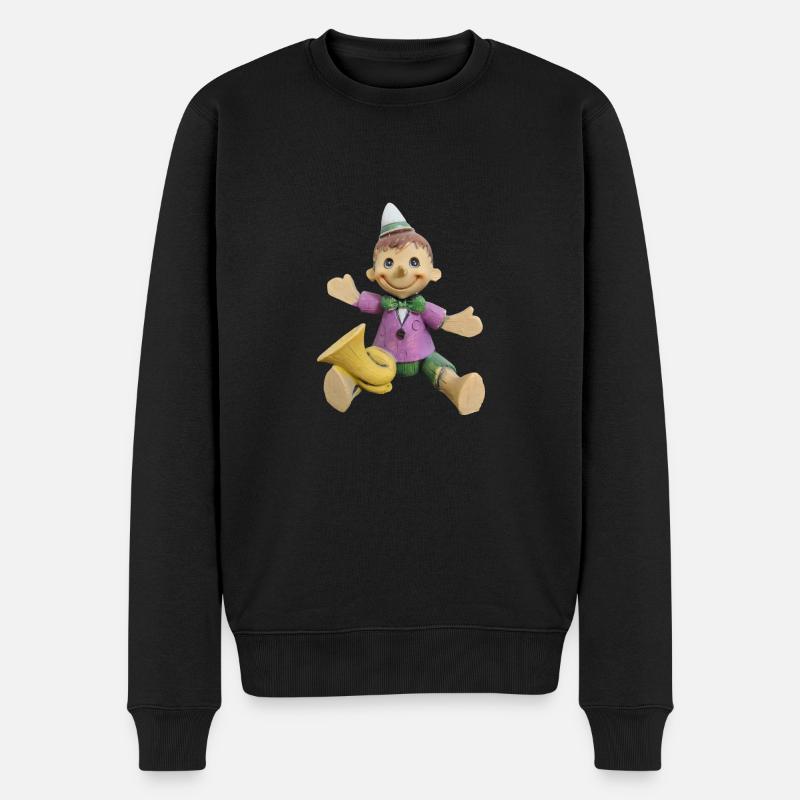kleine Nase ByRino - Männer Premium Bio Pullover - Schwarz