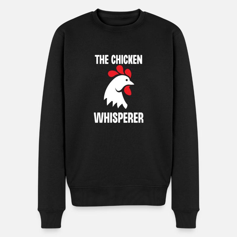 Le chuchoteur de poulet - Pull Premium bio Homme - noir