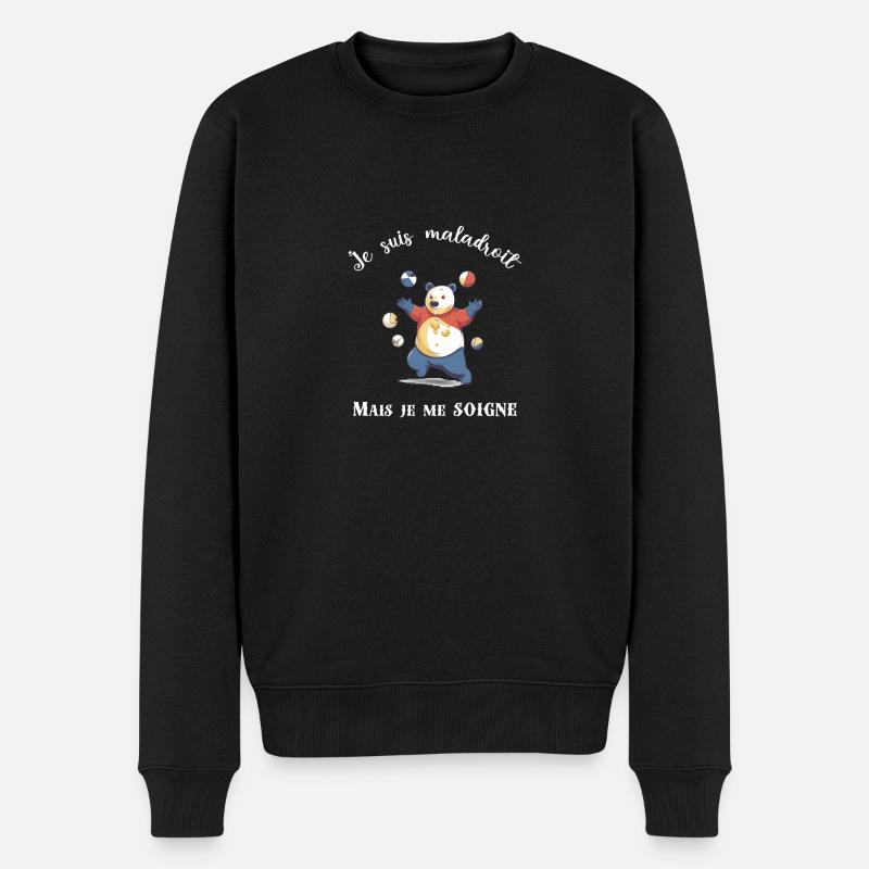 Je suis maladroit - Pull Premium bio Homme - noir