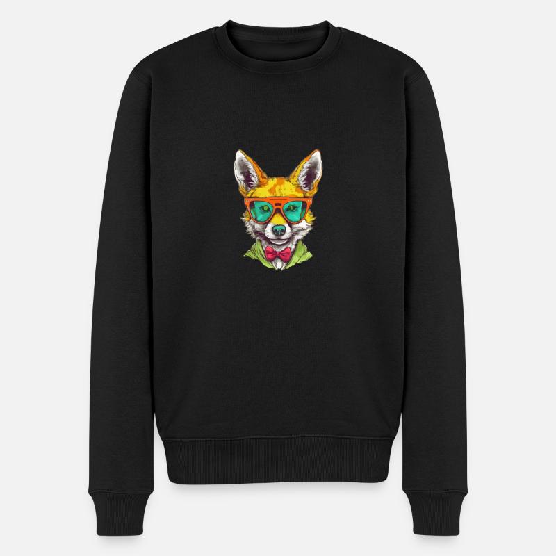 Axel, der Schakal - Männer Premium Bio Pullover - Schwarz