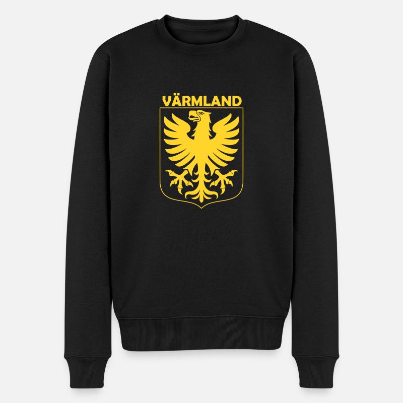 Värmland - Männer Premium Bio Pullover - Schwarz