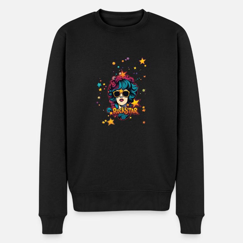 Rock´n´Roll - Männer Premium Bio Pullover - Schwarz