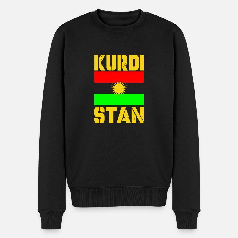 kurdistan fahne 1 - Männer Premium Bio Pullover - Schwarz