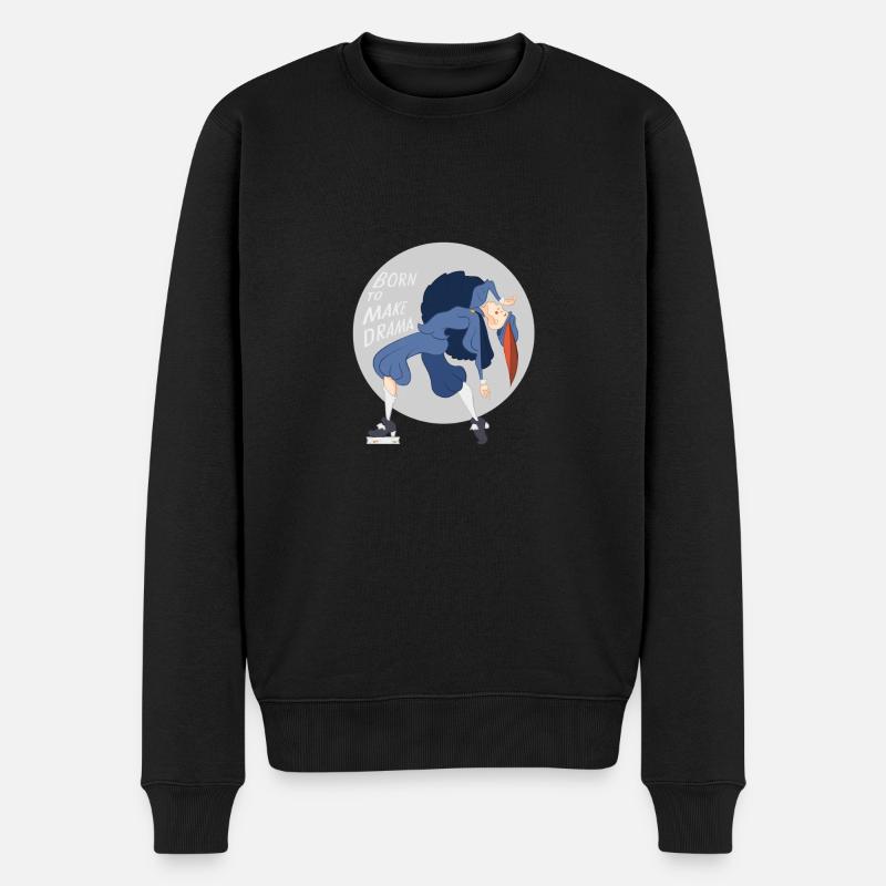 Né pour faire du drame - Pull Premium bio Homme - noir