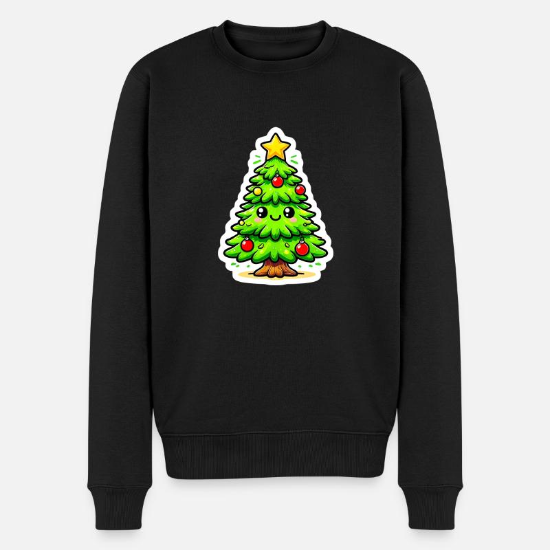 Weihnachtsbaum Weihnachtsbaum - Männer Premium Bio Pullover - Schwarz