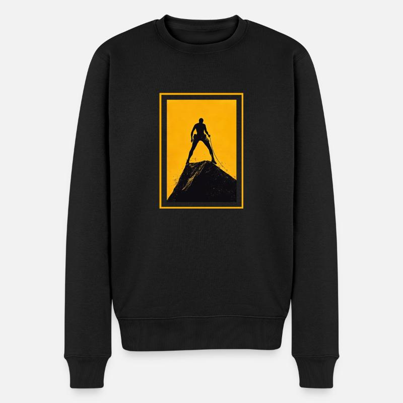 Attention! Grimpeur - Pull Premium bio Homme - noir
