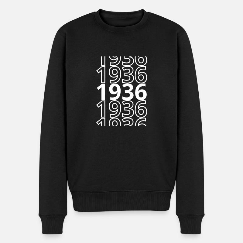 1936 1936 1936 - Männer Premium Bio Pullover - Schwarz