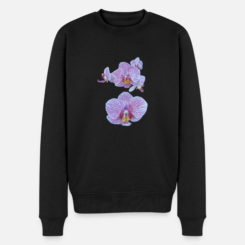 fleurs d'orchidées - Pull Premium bio Homme - noir