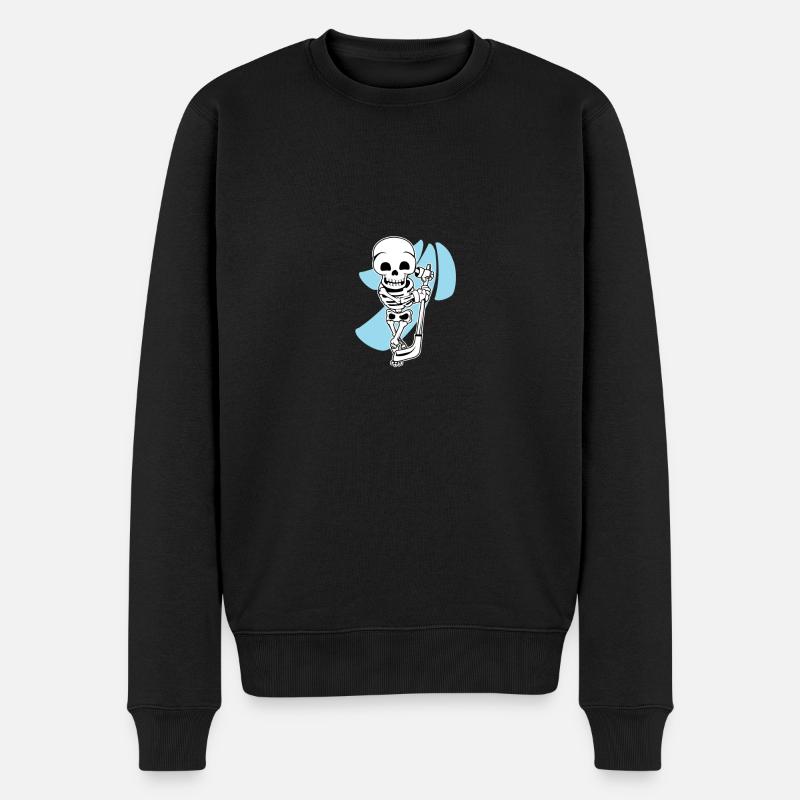 squelette hockey-jeu - cadeau effrayant - Pull Premium bio Homme - noir