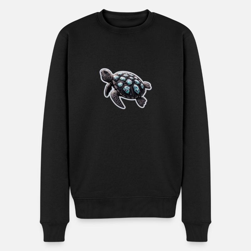 Diamond turtle - Männer Premium Bio Pullover - Schwarz