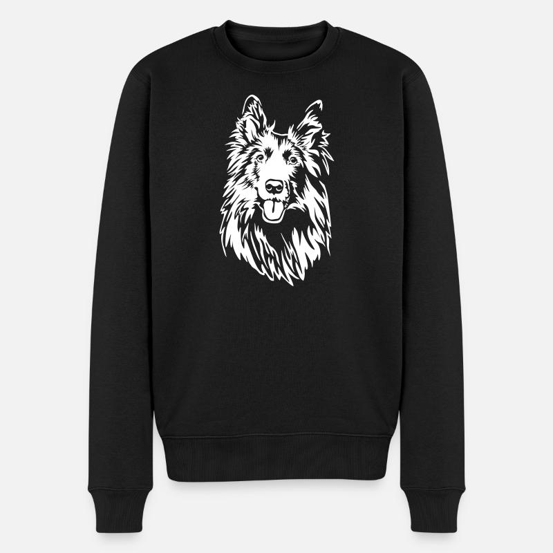 Tête Groenendael "Black Edition" - Pull Premium bio Homme - noir