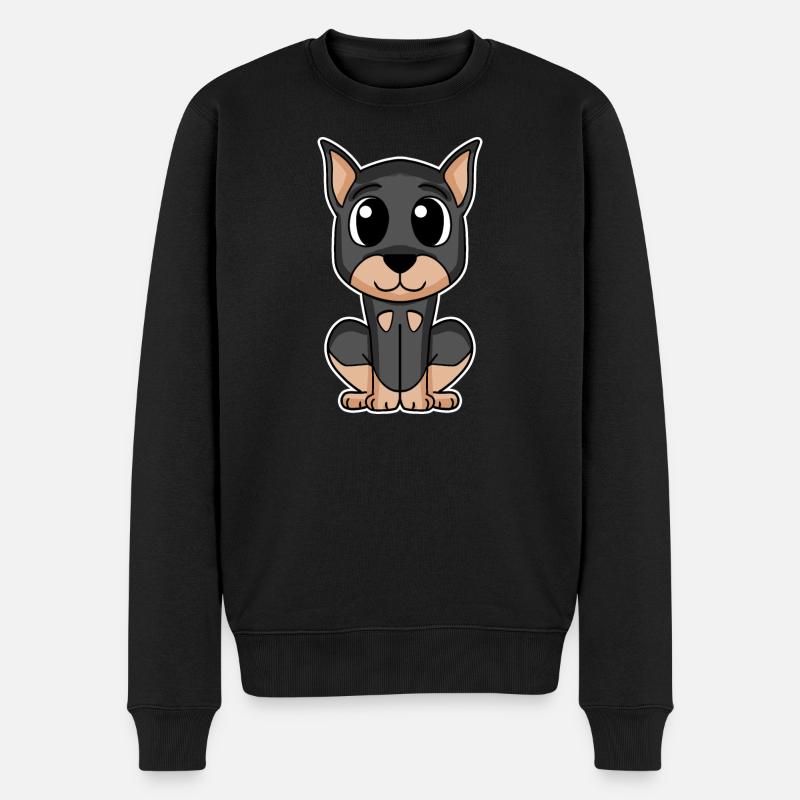 Dobermann Hund Hundebesitzer - Männer Premium Bio Pullover - Schwarz