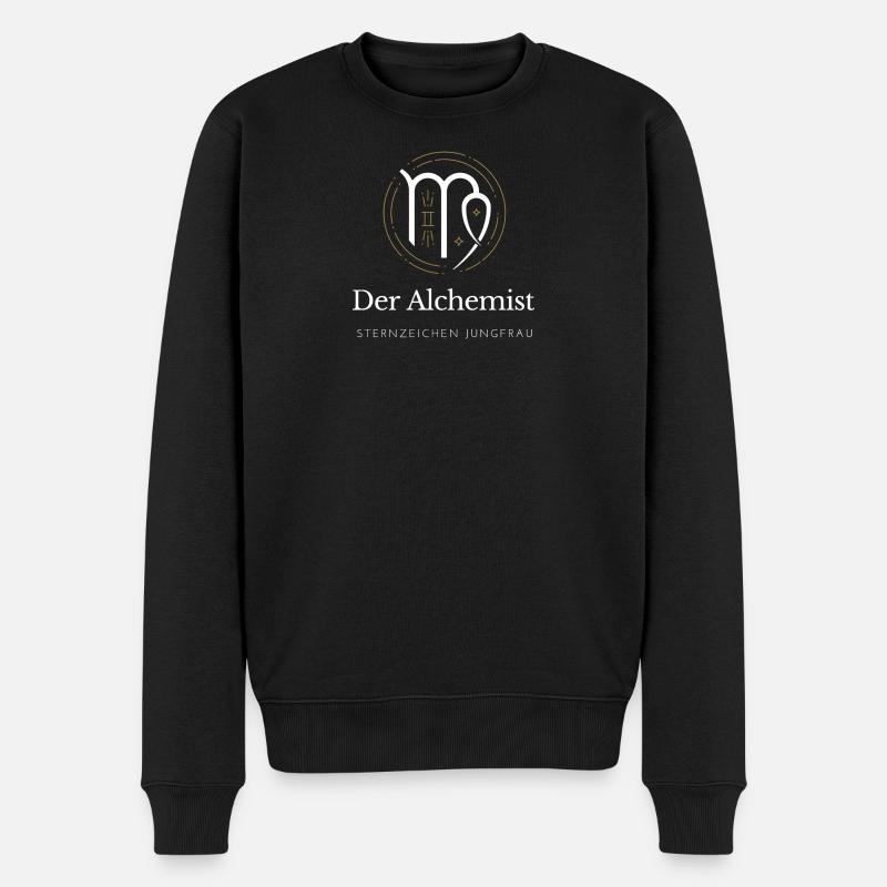 Jungfrau Alchemist Sternzeichen - Männer Premium Bio Pullover - Schwarz