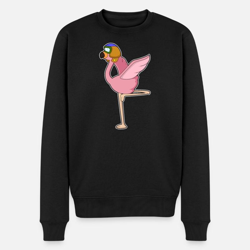 Casque volant Flamingo - Pull Premium bio Homme - noir
