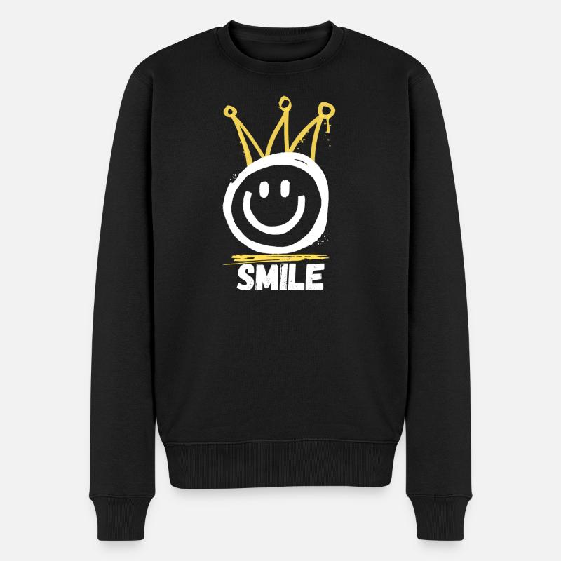 Graffiti de sourire - Pull Premium bio Homme - noir
