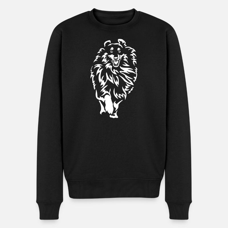 Sheltie "Black Edition" - Männer Premium Bio Pullover - Schwarz