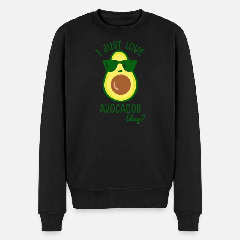 Avocado – I Just Love Avocados Okay? - Männer Premium Bio Pullover - Schwarz