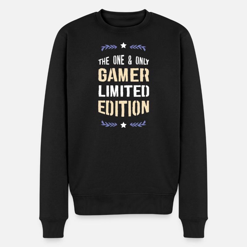 Gamer Limitierte Edition - Männer Premium Bio Pullover - Schwarz