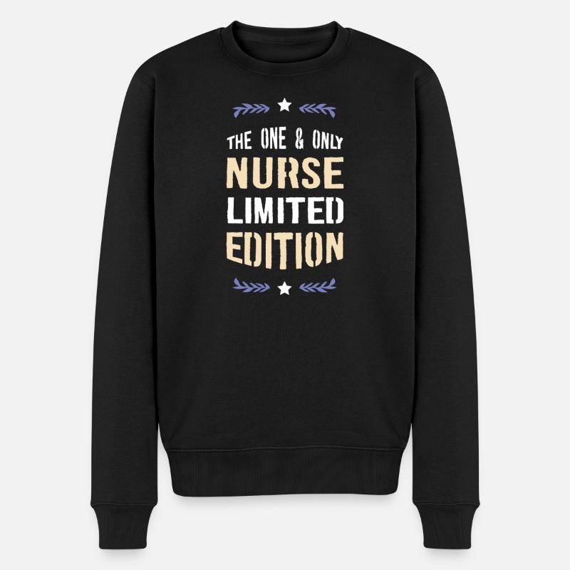 Krankenschwester Limitierte Edition - Männer Premium Bio Pullover - Schwarz
