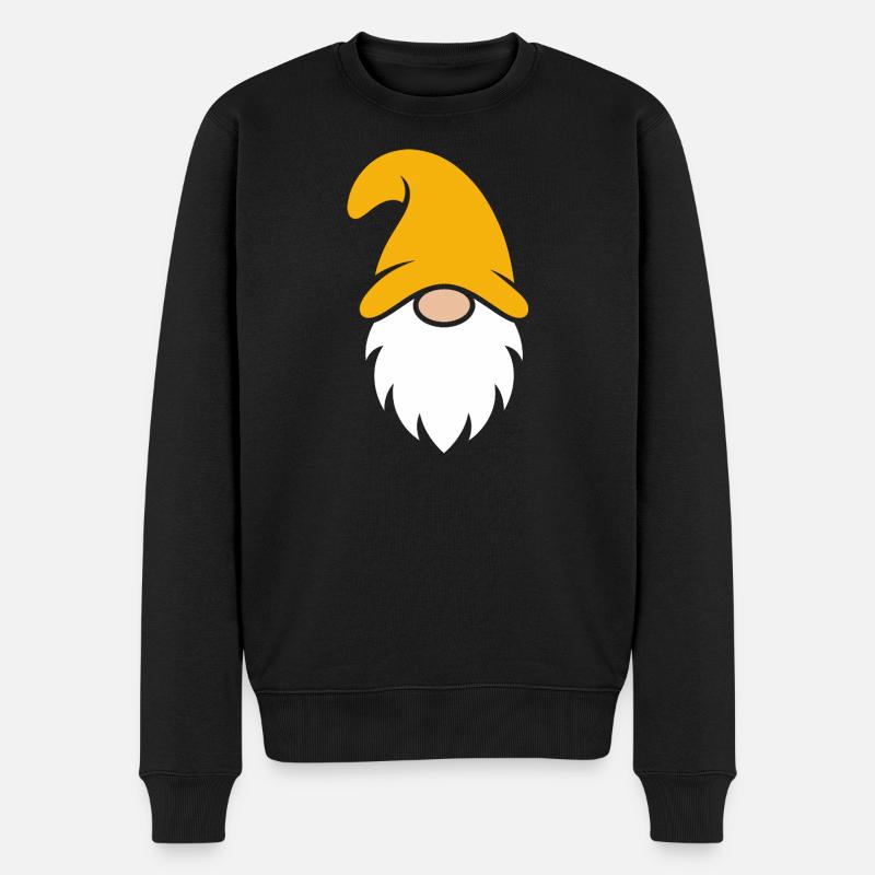Gnome de Noël au chapeau jaune - Pull Premium bio Homme - noir