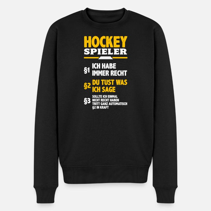Cadeau drôle de joueur de hockey - Pull Premium bio Homme - noir