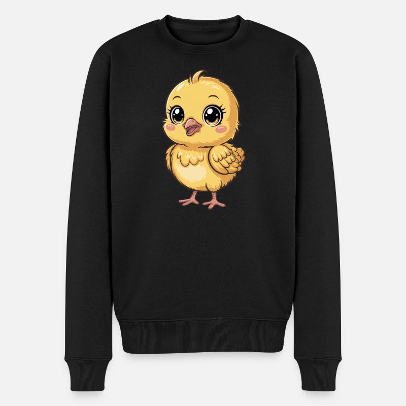 Küken süßes Küken Geschenk - Männer Premium Bio Pullover - Schwarz