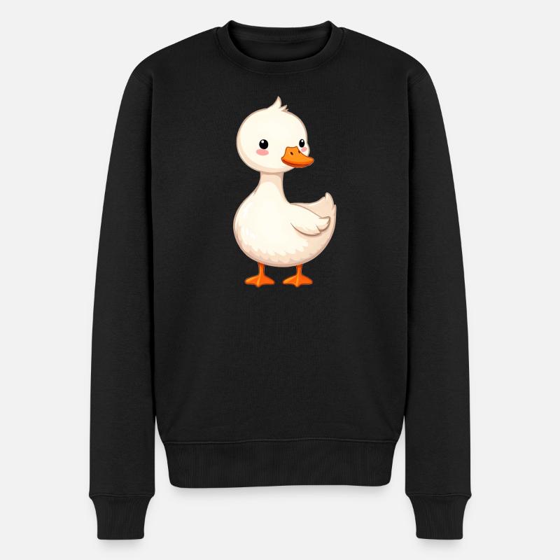 Gans - Männer Premium Bio Pullover - Schwarz