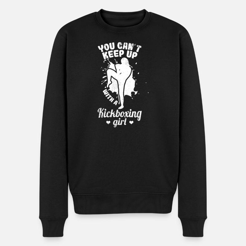 Kickboxen Mädchen - Männer Premium Bio Pullover - Schwarz