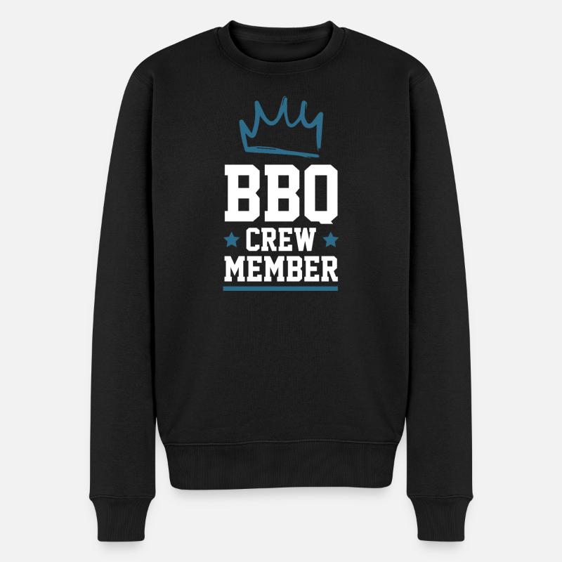 Bbq Crew - Männer Premium Bio Pullover - Schwarz