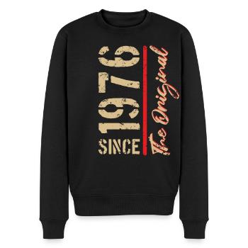1976 The Original - year, year of birth - Men's Premium Organic Jumper - black - Front - Nico (187cm)